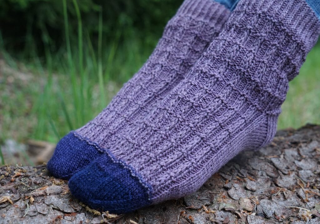 barre socks knitting pattern 2