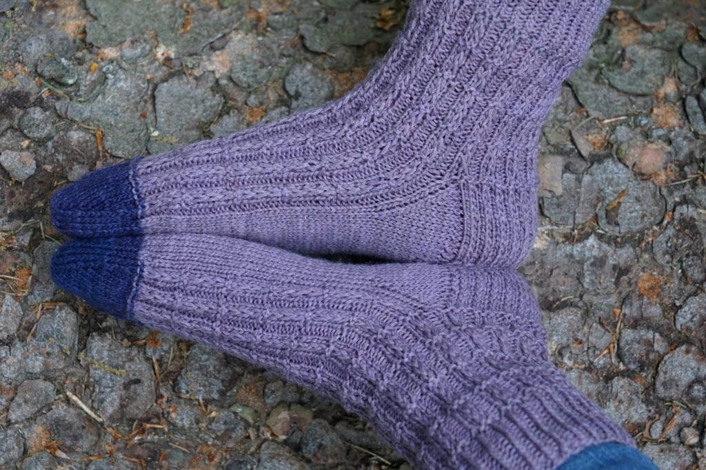 barre socks knitting pattern 3