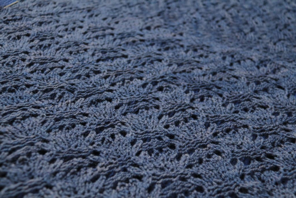acorn shawl merino sport lace detail