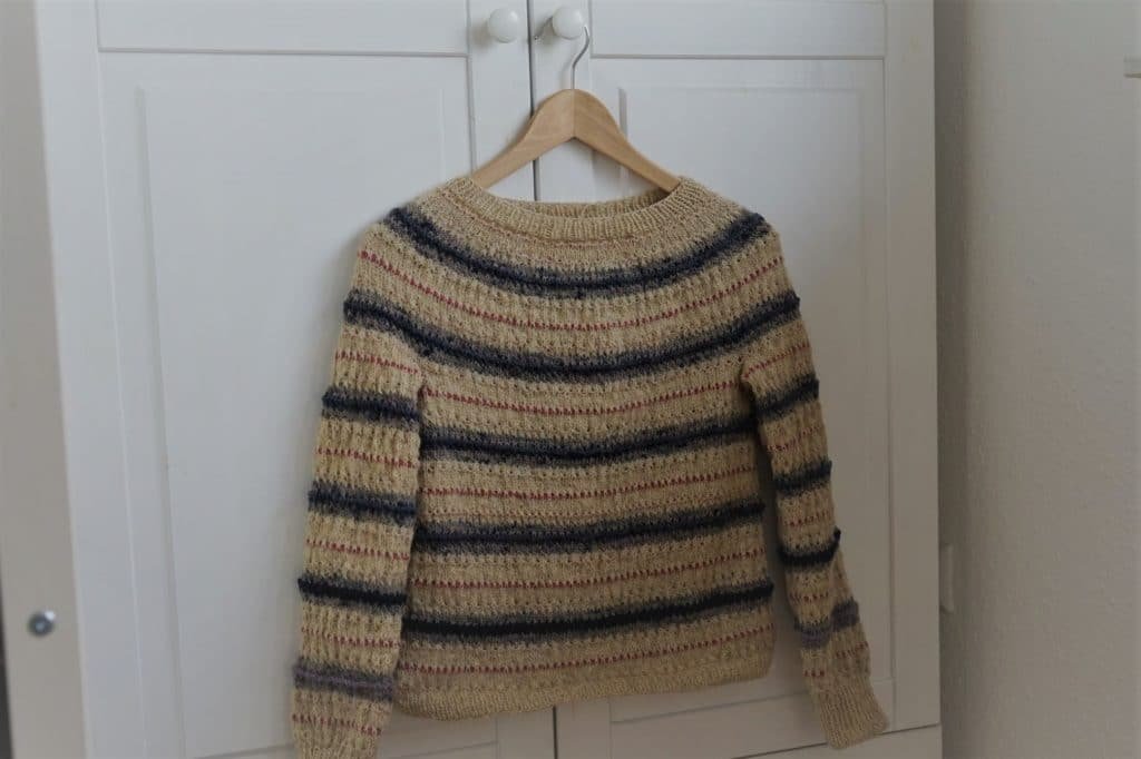 cq sweater made out of sock yarn