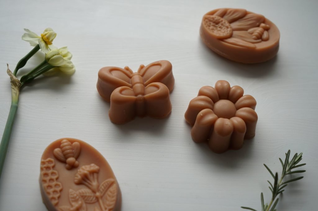 soap making for beginners, four pieces of cold process soap