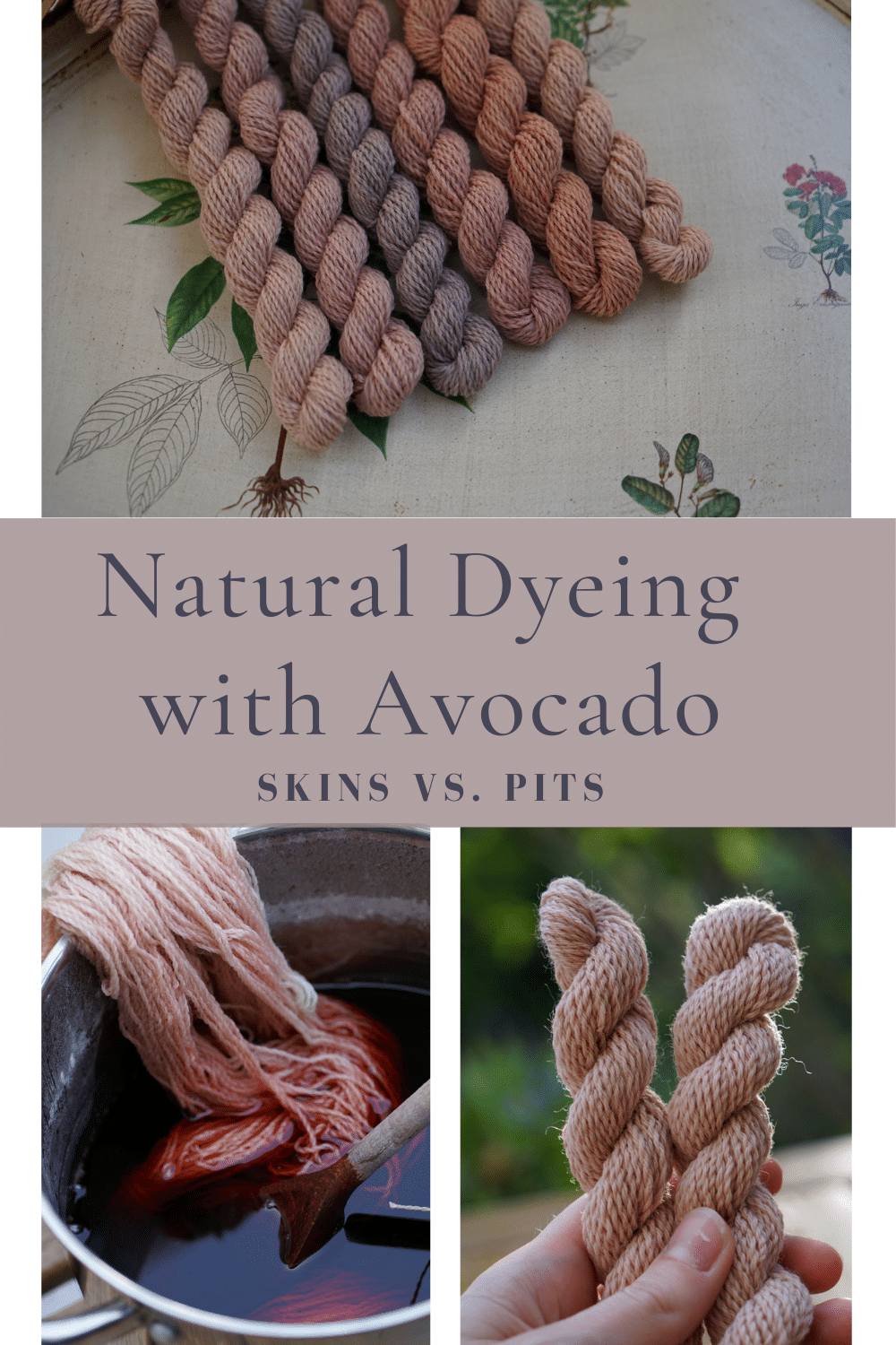 Natural Dyeing with Avocado Pits vs. Skins