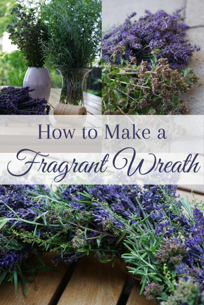 how to make a fragrant wreath pinterest graphic