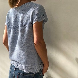 morning sky knitting pattern summer top back