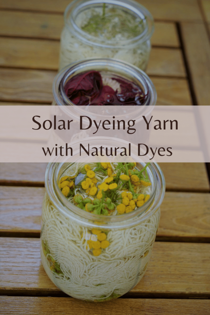 solar dyeing yarn with natural dyes pinterest graphic