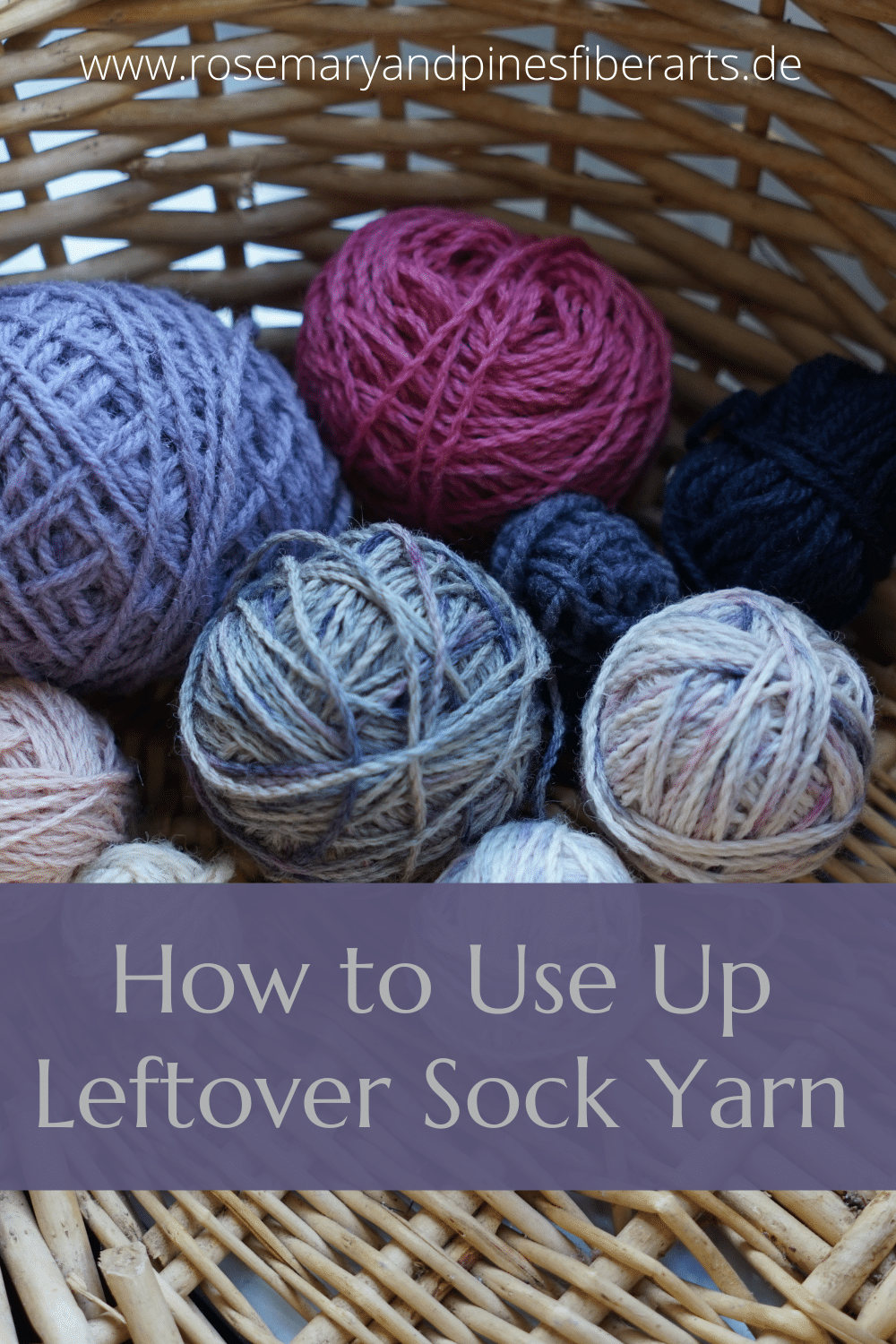 how to use up leftover sock yarn pinterest graphic