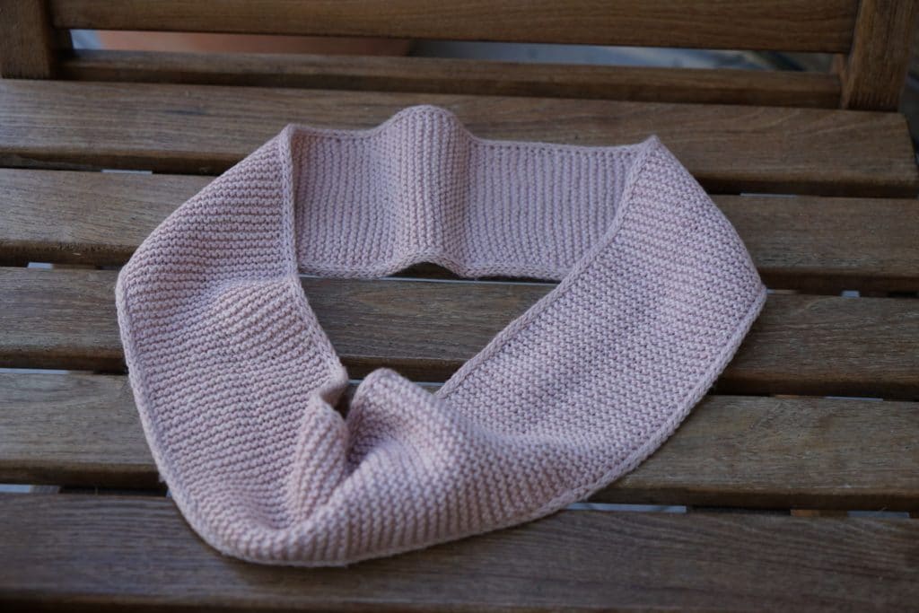 naturally dyed pink circle scarf
