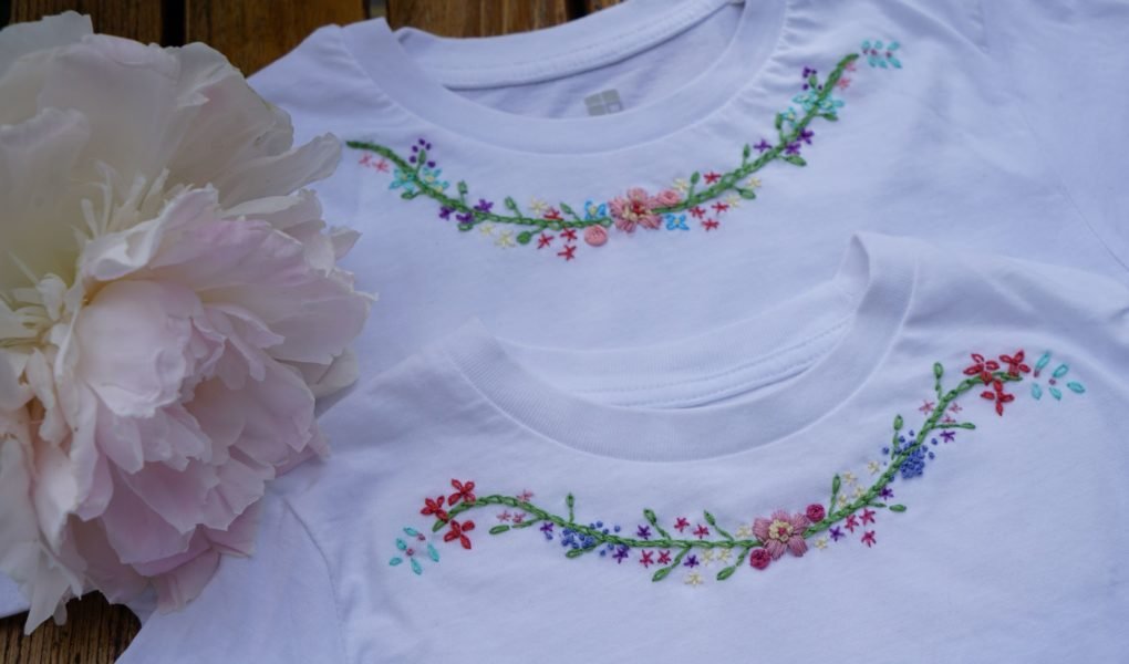 Anchor Flower Girl Hand Embroidery Pattern