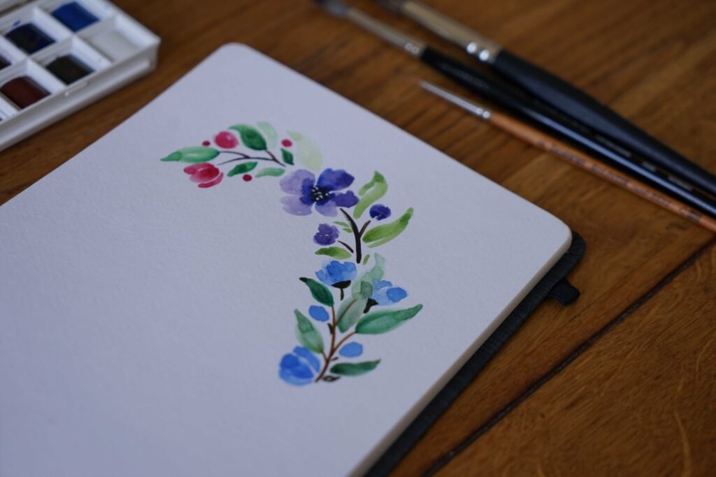 Starting a SKETCHBOOK/Watercolour Painting For Beginners/Simple