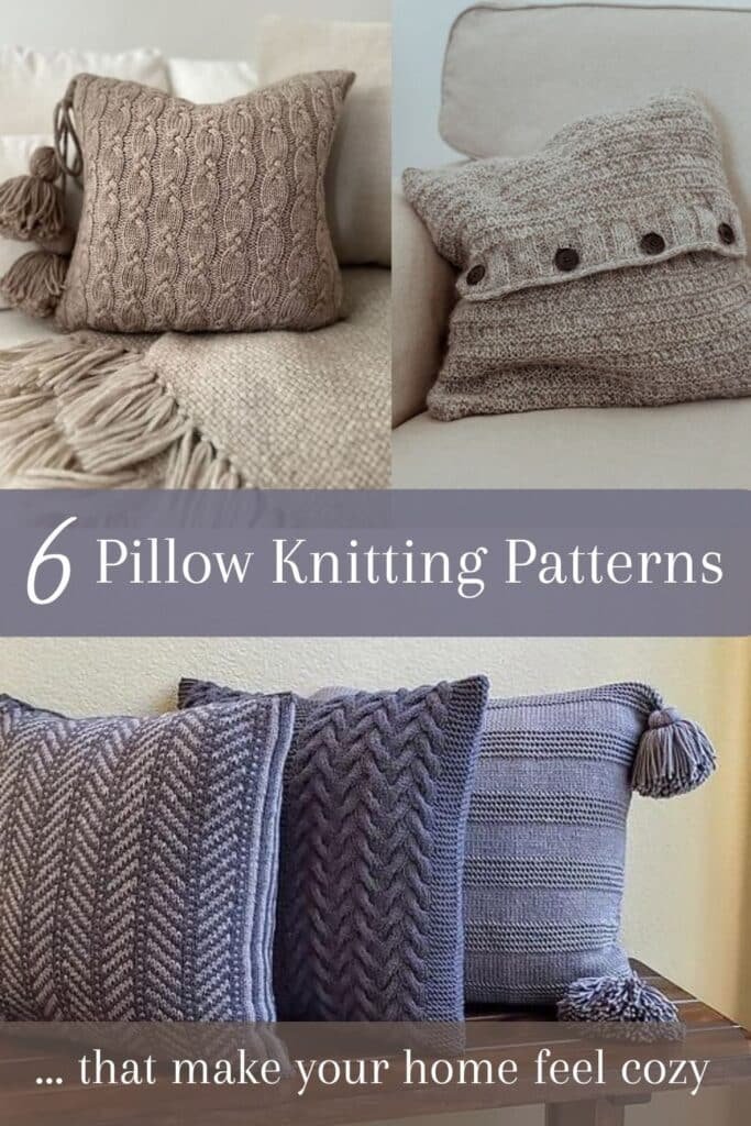 6 Knit Pillow Patterns that make your home feel cozy Rosemary And Pines Fiber Arts
